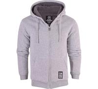 Island Trading Mens Cotton Padded Borg Fleece Sherpa Lined Full Zip Up Hoodie Sweatshirt Jacket X Large Grey