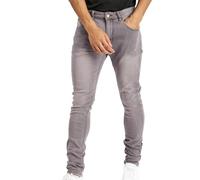 Island Trading Men's Skinny Jeans - Stretchable Denim - Grey - 32W / 34L