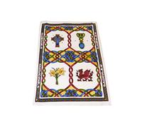 IslandCraft Celtic Weave Welsh Emblems Cotton Tea Towel [ISL]