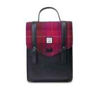 Islander Carloway Backpack for Men & Women with Laptop Sleeve - Vegan Leather Harris Tweed - Fuchsia Tartan, Fuchsia Tartan, 16"L x 11.5"W x 5.5"H, Modern