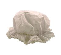 Islander Fashions Childrens Girls Victorian Bonnet White Hat Adults Fancy Dress Accessory Maid Mop Hat One Size Adults
