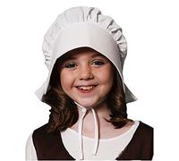 Islander Fashions Childrens Girls Victorian Bonnet White Hat Adults Fancy Dress Accessory Maid Mop Hat One Size Girls