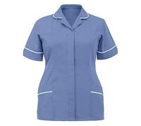 Islander Fashions Ladies Healthcare Zip Fastening Collared Nurse Tunic Top Womens Hospital Uniform UK 8-26