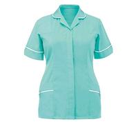 Islander Fashions Ladies Healthcare Zip Fastening Collared Nurse Tunic Top Womens Hospital Uniform UK 8-26