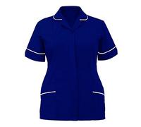 Islander Fashions Ladies Nurses Hospital Carer Uniform Maid Nurse Workwear Healthcare Tunic Outfit Navy/White UK 10