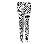 Islander Fashions Womens Plain Stretchy Leggings Ladies Full Length Printed Skinny Legging Pants Zebra M/L UK 12-14