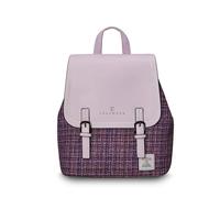 Islander Harris Tweed Jura Backpack for Women, Violet Mini Dogtooth, Violet, 9.44 inches in length, 4.72 inches in width, and 11.02 inches in height, Modern