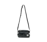 Islander Harris Tweed Shoulder and Crossbody Bag, Microfiber Leather Trim, 8.26 x 4.72 x 3.14 in, (Black and Grey Herringbone