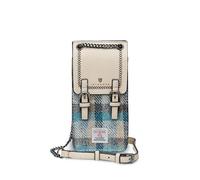 Islander Harris Tweed Tartan Phone Tote with Card Slots and Adjustable Chain Strap (3.93”x1.57”x 6.69”), Islander