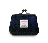 Islander The Coin Purse Made of Harris Tweed, Blackwatch Tartan, 4.72" x 3.93"
