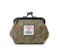 Islander The Coin Purse Made of Harris Tweed, Chestnut Herringbone, 4.72" x 3.93"