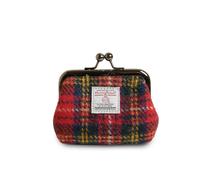 Islander The Coin Purse Made of Harris Tweed, Royal Stewart Tartan, 4.72" x 3.93"