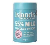 Islands Chocolate 55% Milk giant chocolate buttons 200g [Pack of 6]