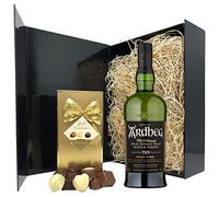 Islay Whisky Gift Set - Ardbeg Islay Scotch Whisky and Chocolates Gift Hamper Box - Birthday, Christmas Islay Single Malt Whisky Gifts for Men and Women