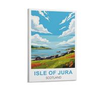 Isle of Jura Scotland Vintage Travel Posters 12x18inch(30x45cm) Canvas Wall Art Print Painting for Wall Decor Living Room Bedroom