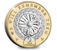 Isle Of Man 2021 Armistice Day Poppy £2 Coin