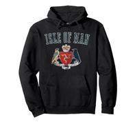 Isle of Man Crest Distressed Print Pullover Hoodie