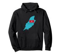 Isle of Man Map and Flag Pullover Hoodie
