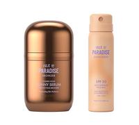 Isle of Paradise Bronze & Set Bundle - Sunny Serum Face Bronzer Golden Hour + SPF 50 Daily Defence Face Mist