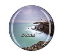 Isle of Portland UK Fridge Magnet Crystal Tourist Souvenir Gift Collection Kitchen Decor Refrigerator Magnetic Sticker
