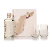 Isle of Raasay Gin Gift Set | 70cl, 46% ABV | Isle of Raasay Scottish Island Gin | Branded Gin Glasses | Gin Gift Pack