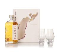 Isle of Raasay Whisky Gift Set | 46.4% ABV, 70 CL | Isle of Raasay Scotch Whisky | Branded Crystal Glencairn Whisky Glass | Whisky Gift Pack