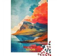 Isle of Skye Art 1000-Piece Puzzle for Adults, 38x26cm/1000pcs, White Cardboard for Simple Sorting; for Quiet Downtime Without A Screen