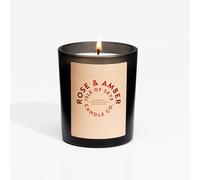 Isle of Skye Candle Company Rose & Amber Black Tumbler | Natural Soy Wax Candle | Handmade in Scotland | Premium Scented Candle | Elegant Black Jar, Engraved Wooden Lid | 45 Hours Burn Time