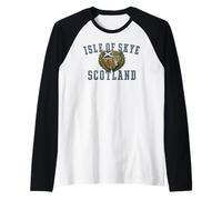 Isle of Skye Scotland Crest Aged Raglan Baseball Tee