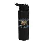 Isle of Skye Scotland Crest Aged Stainless Steel Insulated Water Bottle