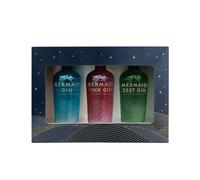 Isle of Wight Mermaid Gin Miniature Gift Set, 3 x 5 cl