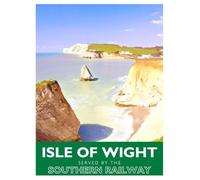 Isle of Wight Metal Travel sign, served by the Southern Railway, 30 x 40 cm