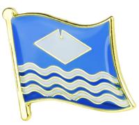 Isle of Wight Regional English County Metal Crest Flag Enamel Pin Badge Lapel - 1.9cm x 1.6cm - Hard Enamel Isle of Wight County Flag Design - Historic English Island