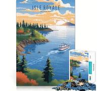 Isle Royale National Park Jigsaw Puzzles for Adults 1000 Piece Brain Agility Restful Game Happy Challenge Night Game (50x75cm)