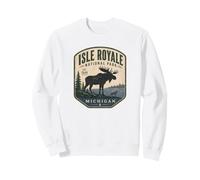 Isle Royale National Park Michigan Moose Souvenir Sweatshirt