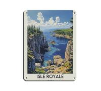 Isle Royale National Park Retro Poster Metal Tin Sign Chic Art Retro Iron Painting Bar People Cave Cafe Family Garage Poster Wall Decoration 12x16inch(30x40cm)