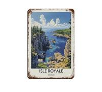 Isle Royale National Park Tin Sign Vintage Metal Pub Club Cafe Bar Home Wall Art Decoration Poster Retro 8x12inch(20x30cm)