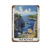 Isle Royale National Park Tin Sign Vintage Metal Pub Club Cafe Bar Home Wall Art Decoration Poster Retro 12x16inch(30x40cm)