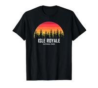 Isle Royale National Park Value Graphic T-Shirt, Men, Black, S