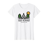 Isle Royale National Park Value Graphic T-Shirt, Women, White, XL