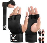 Islero boxing hand wraps 93cm Quick Long wrist straps Gel Inner gloves Elasticated Fist Protection Padded Muay Thai MMA Martial Arts Punching Speed Bag Training Bandages
