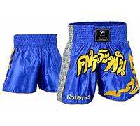 Islero Muay Thai Fight Shorts MMA Kick Boxing Grappling Martial Arts Gear UFC Men (Medium)