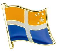Isles of Scilly Regional English County Metal Crest Flag Enamel Pin Badge Lapel - 1.9cm x 1.6cm - Hard Enamel Isles of Scilly Flag Design - Historic Cornwall Archipelago Souvenir