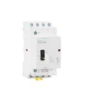 ISLWQOULE HCH8-25M 4P 16A 20A 25A 24V 110V 220V DIN Rail Household AC Modular Contactor with Manual Control Switch 4NO 2NO2NC or 4NC(4P 16A 4NC 230V)