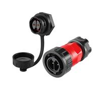 ISLWQOULE YM20 M20 Aviation 2 3 4pin IP67 Waterproof Plastic Male Plug Female Socket Power Connector for Drone Maritime Mining Industry(2pin Set)