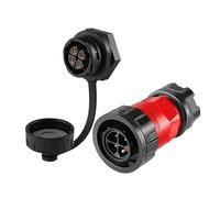 ISLWQOULE YM20 M20 Aviation 2 3 4pin IP67 Waterproof Plastic Male Plug Female Socket Power Connector for Drone Maritime Mining Industry(3 4pin Set)