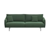 Isly 3 Seater Sofa in Heathered Fabric - 205 cm Forest Green one size