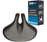 ISM Comfort Series Noseless Bike Saddle for Upright Riders - Anatomic Relief Bicycle Saddle for Hybrid, Police, Commuter Bikes, and Beach Cruisers - Wide and Thick Comfortable Bike Seat for Men/Women