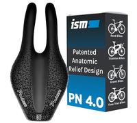 ISM PN 4.0 Narrow Road Bike Seat - Professionally Designed Noseless Bike Seat for All Serious Cyclists - Road Bike Saddle Built for Racing with Optimal Leg Clearnace and Numbness Elimination