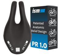 ISM PR Series Noseless Bicycle Seat - Anatomic Relief Bikes Saddle for Hybrid, Time Trial, Road, and Mountain Bikes - No Nose Saddle for Reduced Numbness